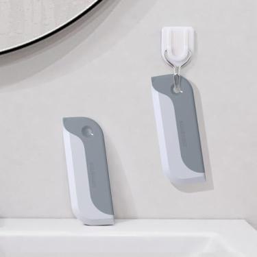 Imagem de Rodo de borracha pequeno para pia e bancada de cozinha (pacote com 2), mini raspador de silicone para penteadeira de banheiro, espelho de chuveiro, janela de vidro e espelhos laterais de carro, lâmina