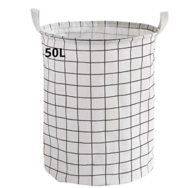 Imagem de Cesto de Roupa Suja Organizador Brinquedo 50 Litros Dobrável Multiuso Poliester Com Alças Para Banheiro, Quarto, Lavanderia, Cozinha - Ótimo Para Guardar Livros, Roupas, Brinquedos, Toalhas