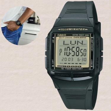 Imagem de Relógio Casio Masculino Digital Data Bank Preto DB-36-9AVDF