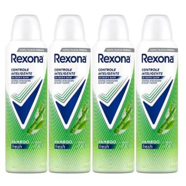 Imagem de Kit Desodorante Aerosol Rexona Bamboo 150ml - 4 Unidades