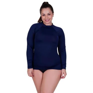 Imagem de Camisa Plus Size Proteção Solar UV 50+ Blusa Térmica Segunda Pele Frio
