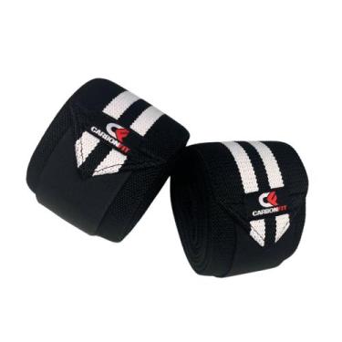 Imagem de Par Cotoveleira De Compressão Esporte Academia Fit Carbonfit, Branco