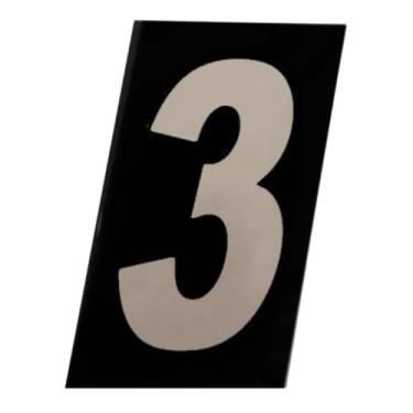 Imagem de Número Residencial 3 em Acm Refletivo Numeral 11,5 x 6,5 cm