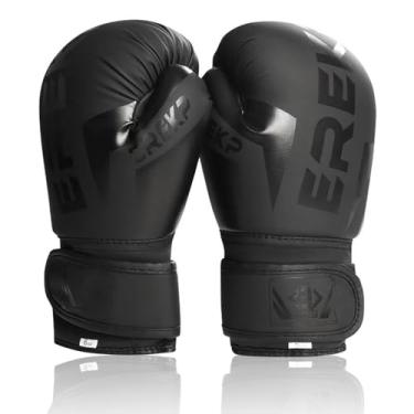 Imagem de Luvas de boxe para crianças, luvas de treinamento infantil para saco de pancadas, MMA, UFC, Muay Thai, Karatê, Kickboxing (preto, 170 g)