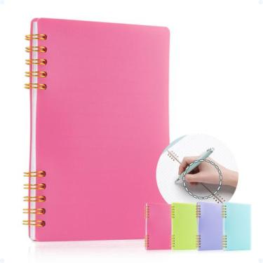 Imagem de Caderno Capa Mole Anotações Faculdade Escolar A6 80 Folhas - Hxt, Rosa