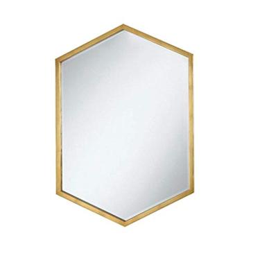 Imagem de Espelho de maquiagem, espelho de banheiro nórdico pendurado na parede banheiro banheiro espelho polígono maquiagem espelho de vaidade espelho pendurado espelho decorativo (tamanho: L60 cm × A 90 cm