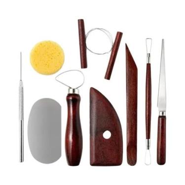Imagem de Kit De Ferramentas Para Escultura Em Argila Cerâmica 5-61 Peças Com Es