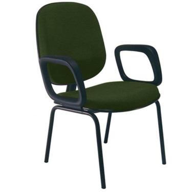 Imagem de Cadeira para Igrejas Evangélicas com Braços Diretor para Escritório Linha Uno Verde