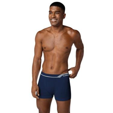 Imagem de Cueca Lupo Boxer Microfibra Sem Costura 436-005, Marinho, GG