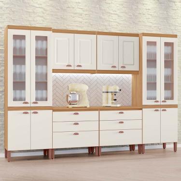 Imagem de Cozinha Patricia Modulada Composta por 06 módulos 100% MDF Tuboarte com Paneleiros e Balcões