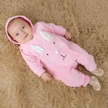 Imagem de Macacão bebe menina de coelhinha - MULEKA SAPEKA, Rosa, G