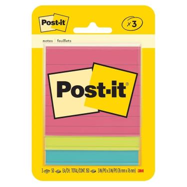 Imagem de POST-IT Cascata Pautado 76MM X 76MM 3 Blocos
