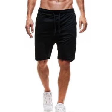 Imagem de Bermuda Moletom Masculina Pronta Entrega - Ana Modas, Preto, GG