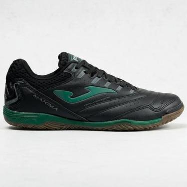 Imagem de Chuteira Futsal Joma Maxima Unissex Preto -, Preto verde, 39
