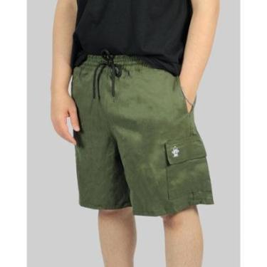 Imagem de Bermuda DR7 Street Cargo Logo Hidrante Stamped- Verde Musgo-Unissex
