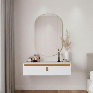 Imagem de Penteadeira Suspensa Camarim Quarto Branco Nature - Drop de Casa