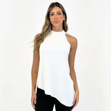 Imagem de Blusa Anemone Regata Assimétrica Gola Alta Feminina-Feminino