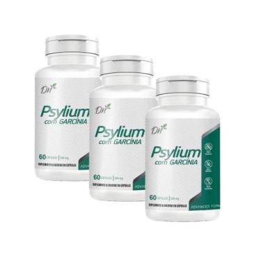 Imagem de Psyllium Garcinia 500mg 100 Capsulas 3 frascos total 300 cápsulas - De