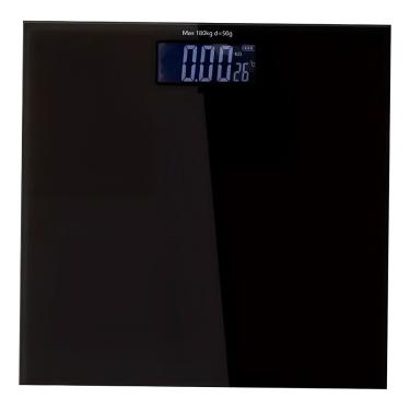 Imagem de Balança Digital Mu-002 Em Vidro Temperado Até 180kg Com Display Lcd E Alta Precisão - preto