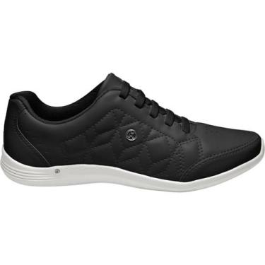 Imagem de Tenis Kolosh Feminino Casual Ortopedico Conforto Macio, Preto, Branco,