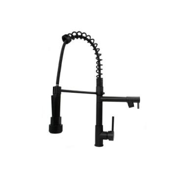 Imagem de Torneira Gourmet Monocomando com Spray Preto  Kokay