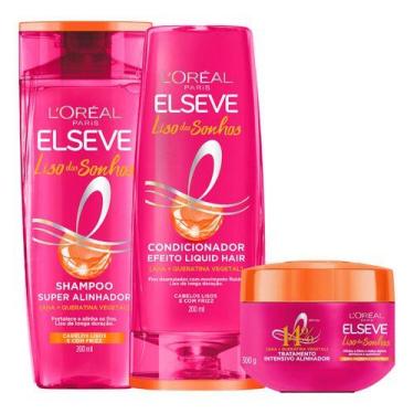 Imagem de Kit Elseve Liso dos Sonhos - Sh+Cond 200ml+Creme de Tratamento - L'Ore
