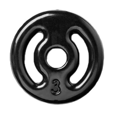 Imagem de Anilha 3KG Emborrachada IBJ - Peso Musculação 3KG-Unissex