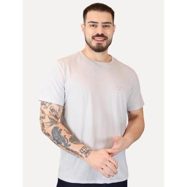 Imagem de Camiseta Ellus Linen Slim Originals Duplic Areia Mescla-Masculino