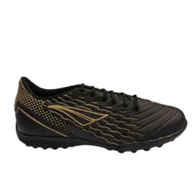 Imagem de Chuteira Society Penalty Garra Y-2.0 Unissex - Preto+Dourado, 37, Azul
