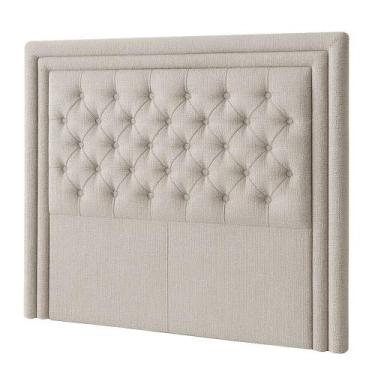 Imagem de Cabeceira Casal King 195 cm Elegance Linho Cru - Nexta Casa