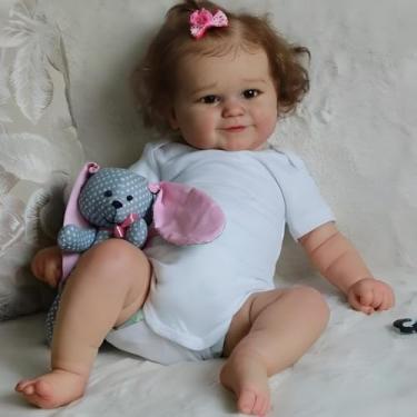 Imagem de SHENGX Bebe Reborn Realista Menina,48cm/19" Silicone Realista Bebe,Todo o corpo pode se...
