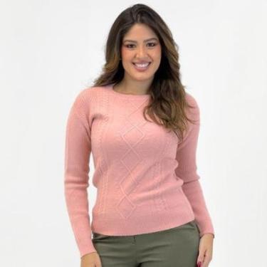 Imagem de Blusa de Lã Dyordhana Gola Redonda Texturizada Feminina-Feminino