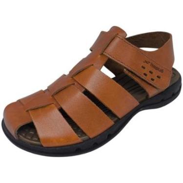 Imagem de Sandália Masculina Couro Confortavel Tira Pratica Itapua-Masculino