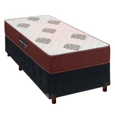 Imagem de Conjunto Cama Box Com Colchão Solteiro Inova D45 Inovaflex - Cinza
