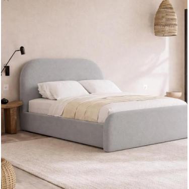 Imagem de Cama de Casal Valentina 1.40m Estofada Design Luxuoso Linha Alta - Lon