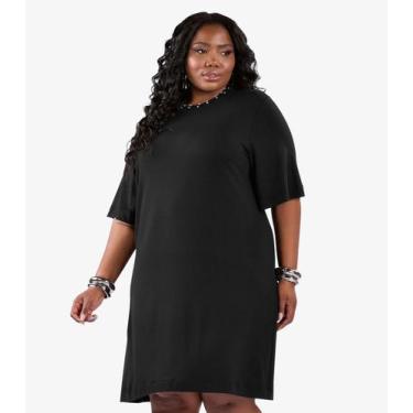 Imagem de Vestido Feminino Molecotton Plus Size Secret Glam Preto, Plus G3, Pret