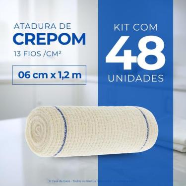 Imagem de Atadura Crepom Faixa Bandagem Elástica 06cm Kit 48 Unidades - TEXMED