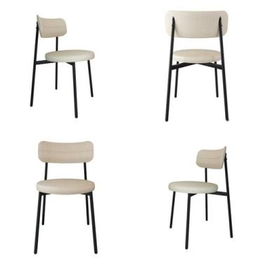 Imagem de Cadeira Kyta Fixa com 4 Pés 50 X 44,7 X 83,8 Cm com 4 Unidades - Metal