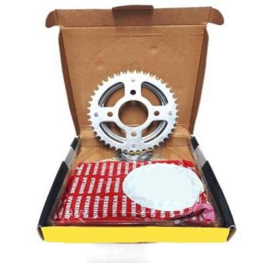 Imagem de Kit relação transmissão cg 125 2009 a 2013 aço 1045 novo - 0246 - ZMT