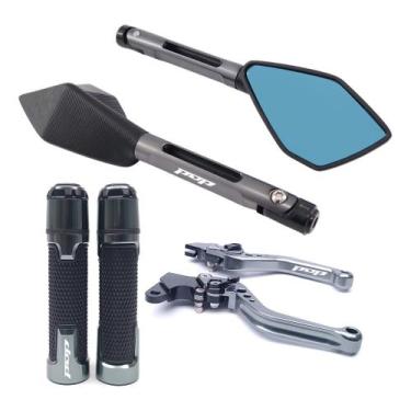 Imagem de Kit Manete Manopla Retrovisor Pop 100 Pop 110 Gravado Laser - Special 