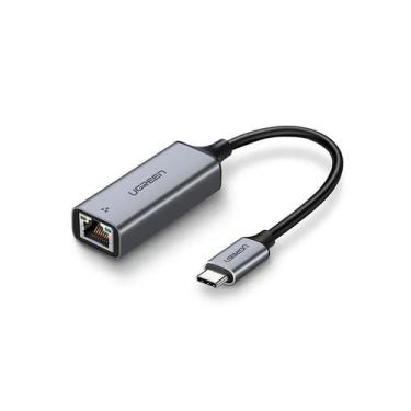 Imagem de Adaptador Ugreen USB-C 3.1 Porta Ethernet RJ45 CM199 - Cinza