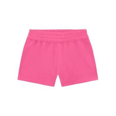 Imagem de Shorts básico infantil menina de moletinho Brandili, 1, Rosa