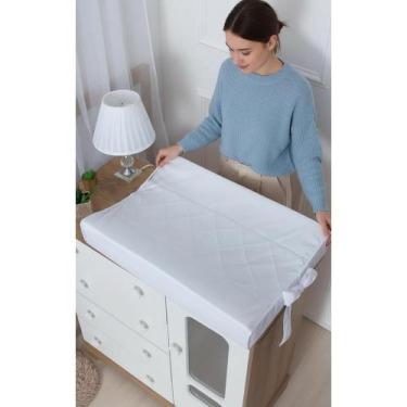 Imagem de 2x Trocador Bebê Anatômico Luxo Pérola Branco 65x45cm - Congratulation