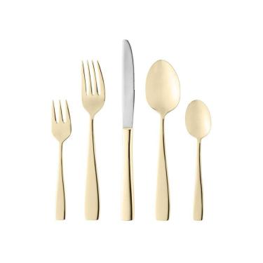 Imagem de Faqueiro de Aço Inox Pisa Dourado 30 Peças Wolff