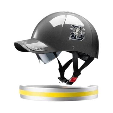 Imagem de Capacete De Verão Unissex Para Motocicletas, Capacete Aberto Estilo Bo