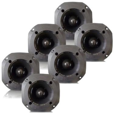 Imagem de Kit 6 Super Tweeter Profissional Hiken 100 Rms Trio Som 