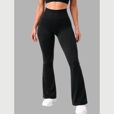 Imagem de Calça Legging Flare Fitness Feminina Cintura Alta Zero Transparência B