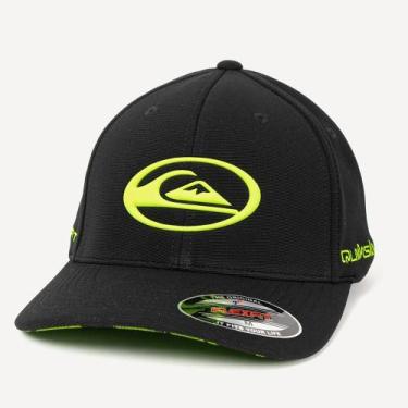 Imagem de Boné Quiksilver Aba Curva Domed Logo Flaming Heat WT26 Preto, Preto, M