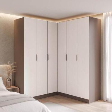 Imagem de Guarda-roupa Modulado de Canto Linear 4 Peças 6 Portas Cabecasa Madeir