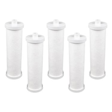 Imagem de Kit Com 5 Elementos Filtrantes Lisos 9 3/4 Com Rosca Branco - Royal B&